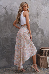 Ditsy Floral Wrap Hem Knot Skirt