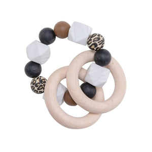 1pc Baby Teething Maple Wooden Silicone Beads Rings