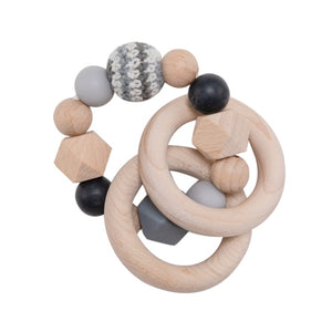 1pc Baby Teething Maple Wooden Silicone Beads Rings