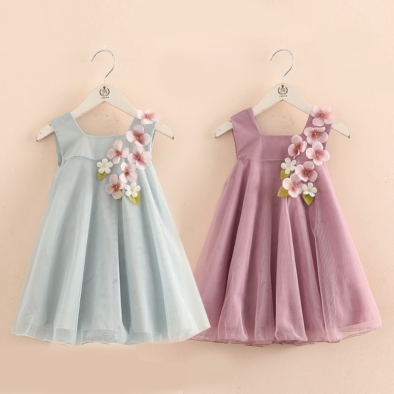 Pretty Flower Princess Dress (3 Colors)  2-12 Y/o