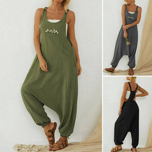 Jumpsuit Solid Casual Loose Harem Playsuit (3 Colors)