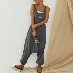 Jumpsuit Solid Casual Loose Harem Playsuit (3 Colors)