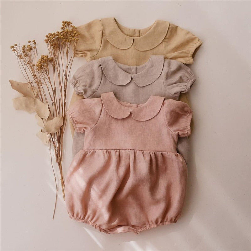 Cute Petal Collar Princess Romper