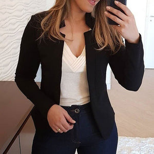 Blazer - Thin Long Sleeve Solid Color Lady Suit (5 Colors)