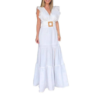 Ruffled long Dress (3 Colors)